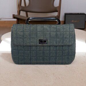 CHANEL Vintage Denim Chocolate Bar Mademoiselle Top Handle Bag A16372